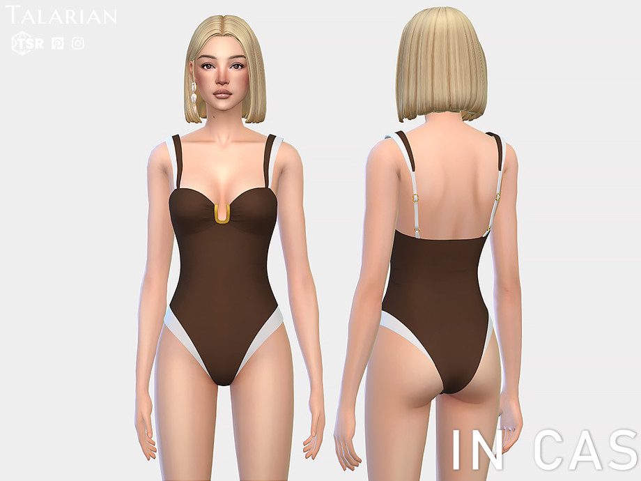 Macy Buckle Detail One Piece Swimsuit - Image 2