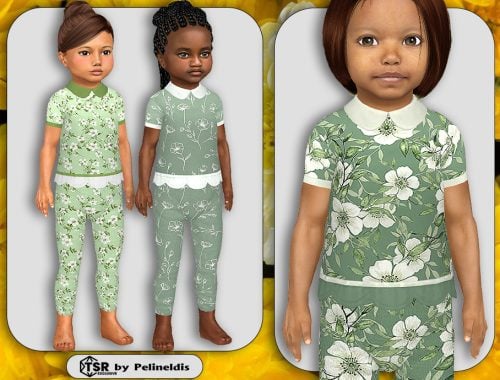 Toddler Girls Sage Green Summer Set