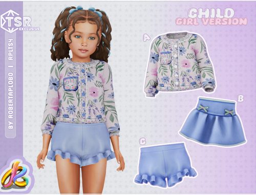 Child Girl Set - Charming Bunny Springtime