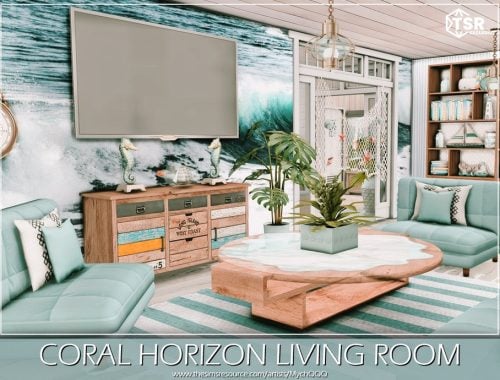 Coral Horizon Living Room