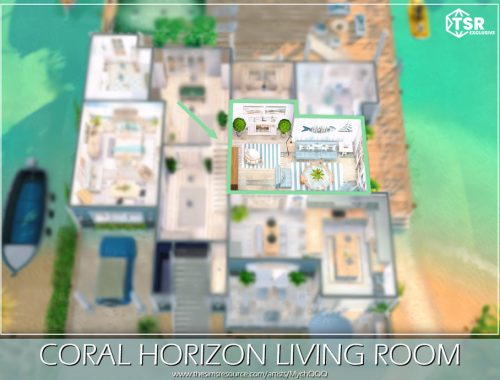Coral Horizon Living Room