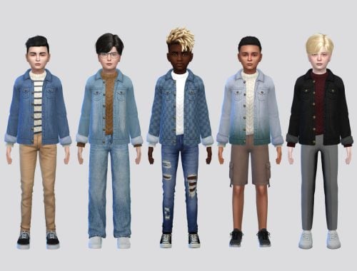 Mock Denim Jacket Boys