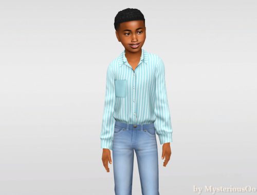 Child - Striped Pocket Shirt