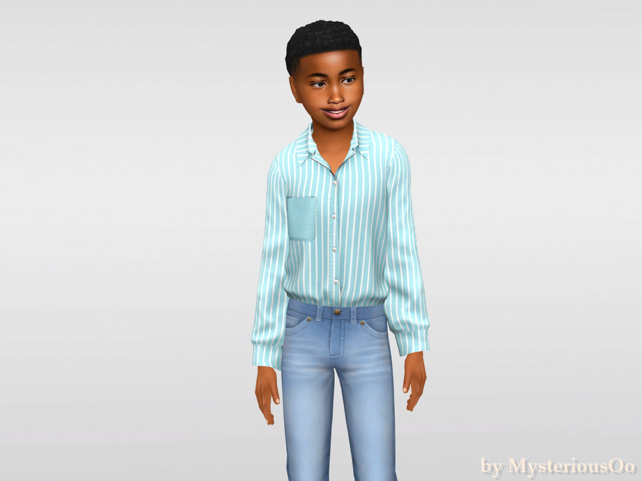 Child - Striped Pocket Shirt - Image 2