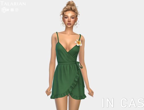 Rosa Floral Detail Wrap Mini Dress
