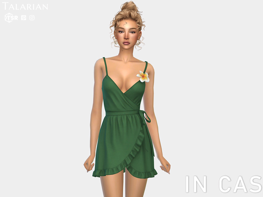 Rosa Floral Detail Wrap Mini Dress - Image 2