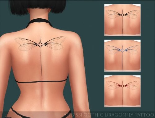 Gothic Dragonfly Tattoo
