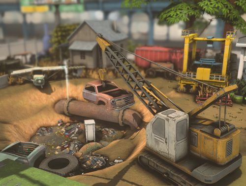 Old Gas Station And Junk Yard - No Cc