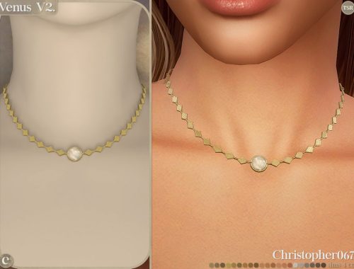 Venus Necklace Set - Mother-of-pearl Pendant Lariat Layered Necklaces