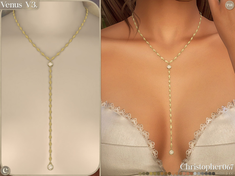 Venus Necklace Set - Mother-of-pearl Pendant Lariat Layered Necklaces - Image 5