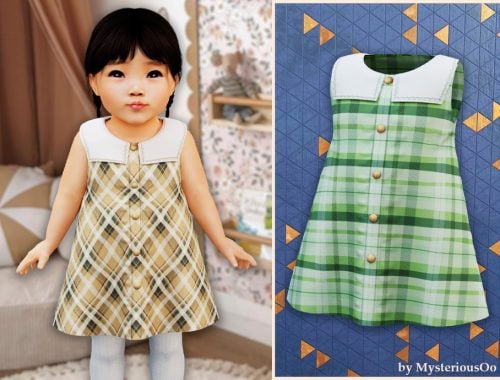 Infant - Classic Plaid Dress With Collar