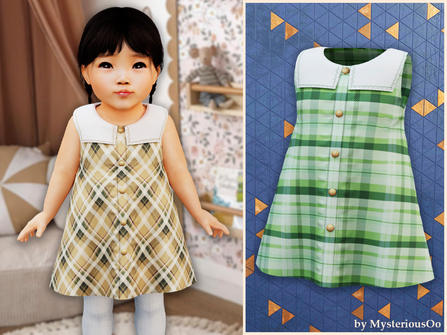 Infant - Classic Plaid Dress With Collar