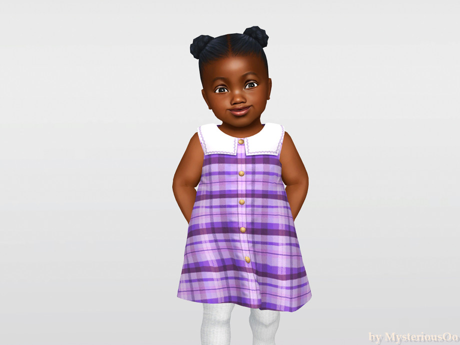 Infant - Classic Plaid Dress With Collar - Image 2