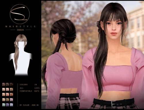 S-club Side-bun Ponytail Hairstyle
