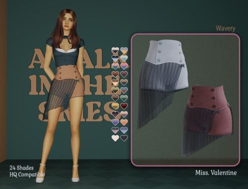 Wavery High Waist Shorts With Top Translucent Skirt
