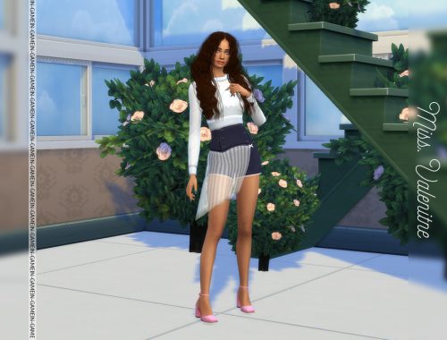 Wavery High Waist Shorts With Top Translucent Skirt