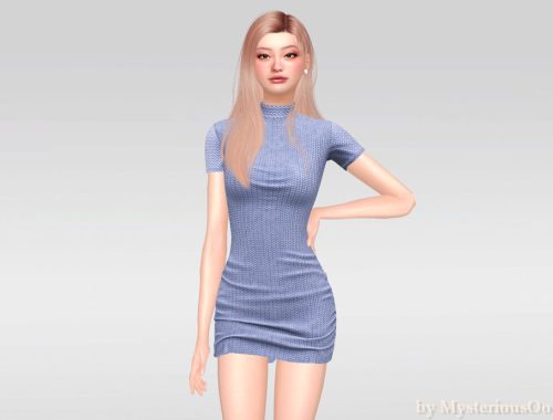 Textured Knit Mini Dress