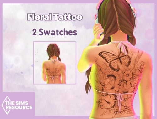 Floral Back Tattoo's