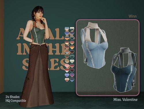 Winn Corset Top With Scarf