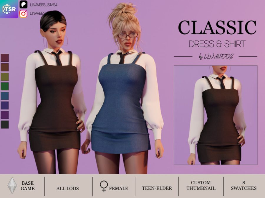 Classic Dress And Shirt With Tie