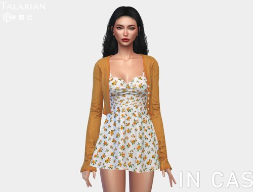 Khaleesi Sweetheart Dress With Cropped Cardigan