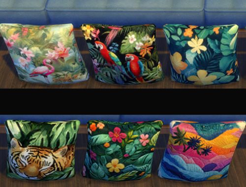 Decor Pillow In Tropical Patterns