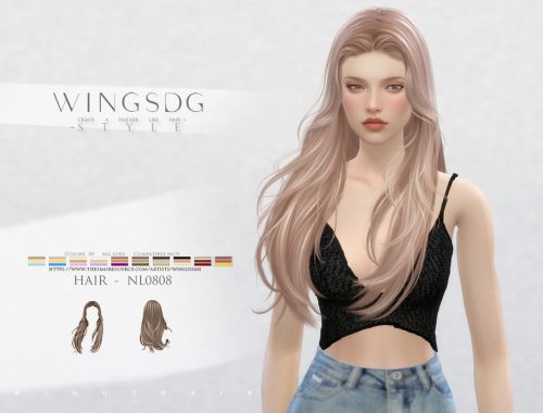 Wings Hair-flowing Middle Parted Long Hair