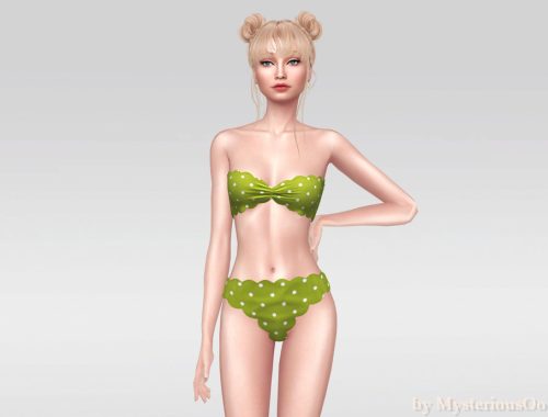 Polka Dot Bandeau Bikini Top