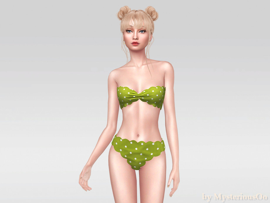 Polka Dot Scalloped Bikini Bottom - Image 2