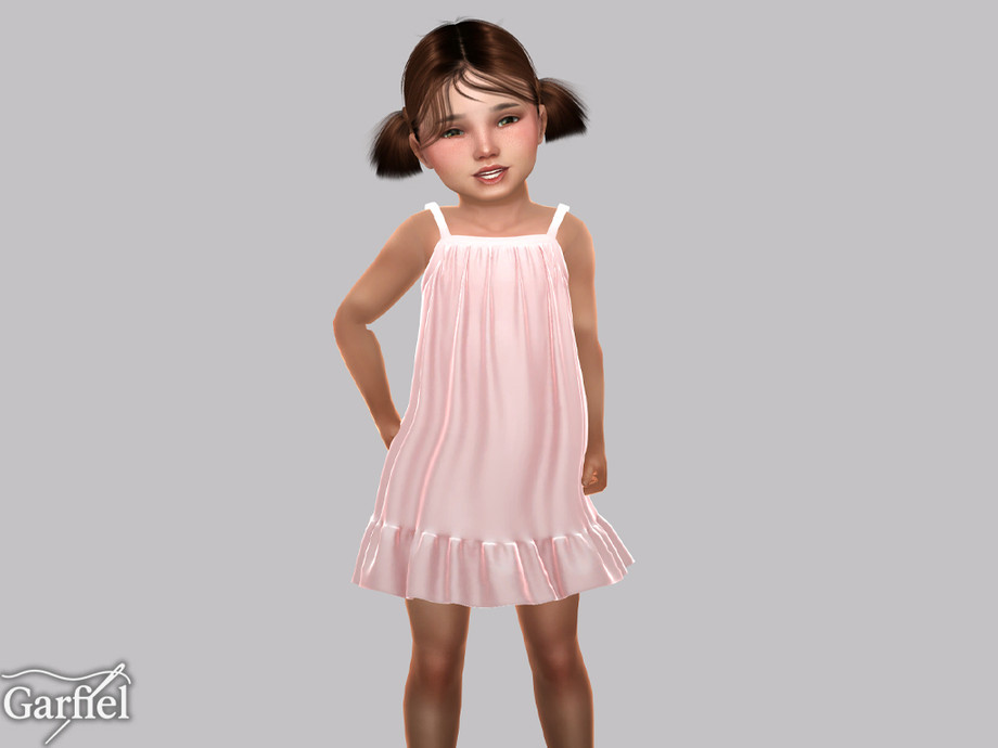 Toddler - Silky Satin Slip Dress With Soft Ruffle Hem - Image 2