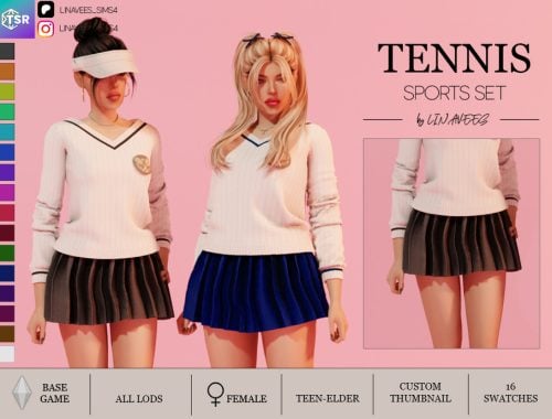 Tennis Sports Set - Skirt