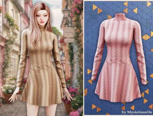 Cable Knit Skater Dress