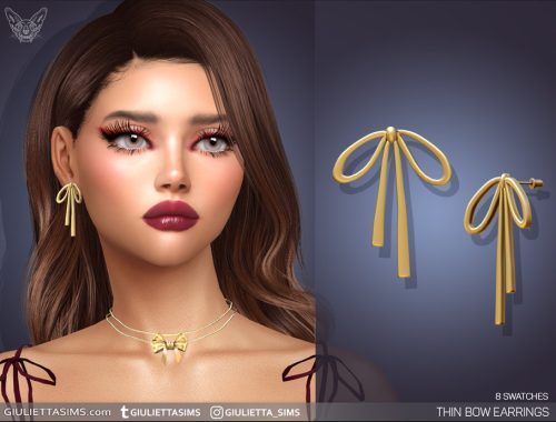 Thin Bow Earrings For Kids And Adults