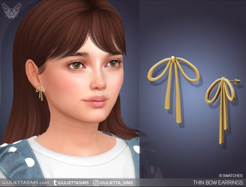 Thin Bow Earrings For Kids And Adults