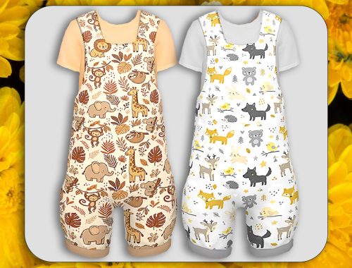 Toddler Cute Animals Dungarees