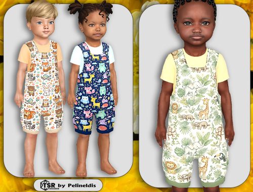 Toddler Cute Animals Dungarees