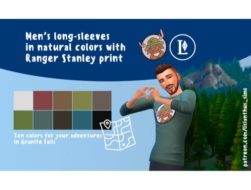 Men's Long-sleeves In Natural Colors With Ranger Stanley Print