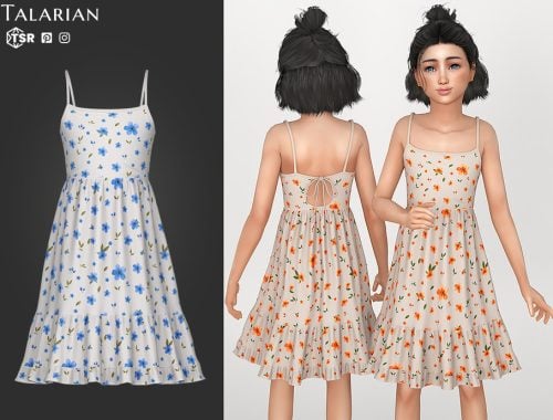 Adeline Dress With Thin Straps And Tiered Skirt