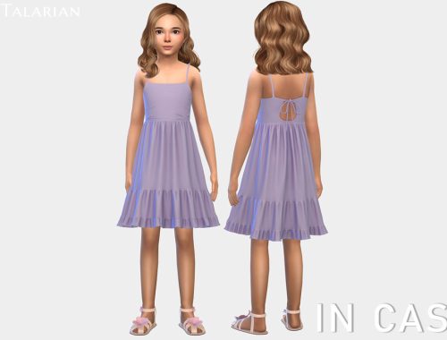 Adeline Dress With Thin Straps And Tiered Skirt