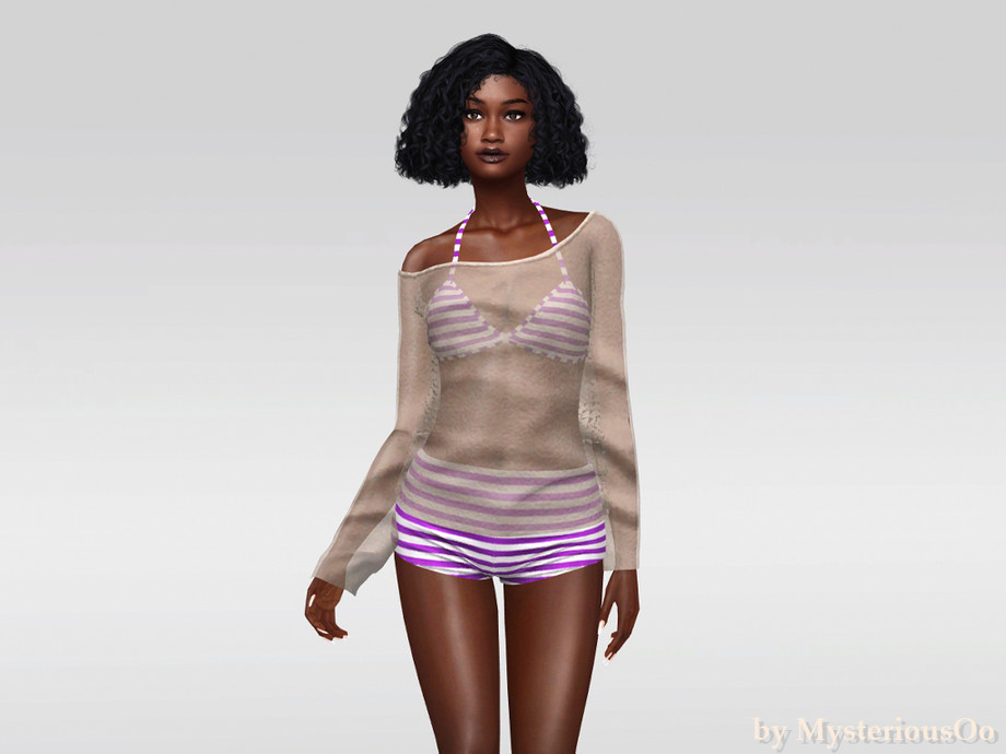 Swimsuit Top With Sheer Cover-up - Image 2