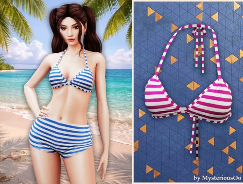 Striped Swimsuit Top