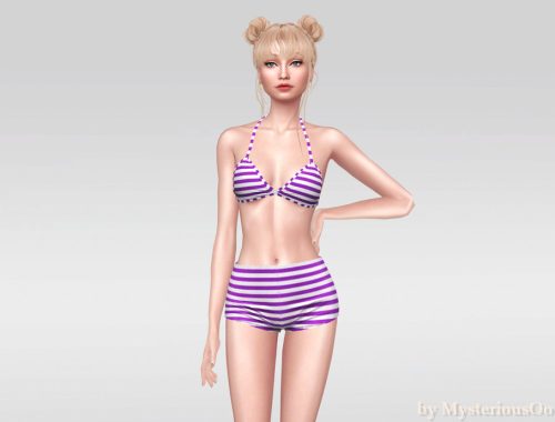 Striped Swimsuit Top
