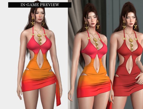 Swimsuit With Halter Neckline