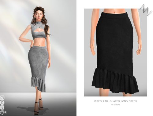 Irregular-shaped Long Dress