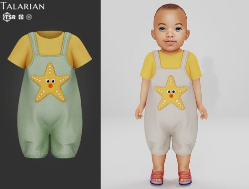 Lainey Starfish Dungarees Outfit