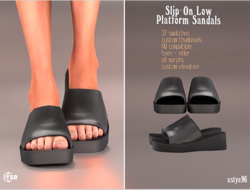 Slip-on Low Platform Sandals