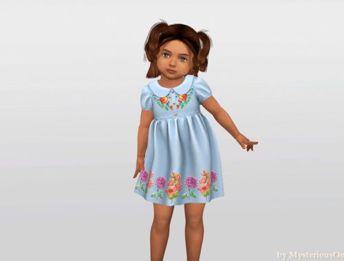 Toddler - Summer Floral Embroidery Dress