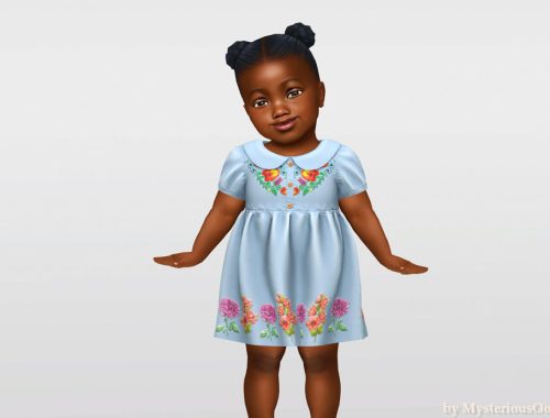 Infant - Summer Floral Embroidery Dress