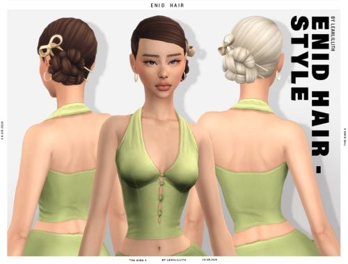 Enid Bun With French Pin Hairstyle