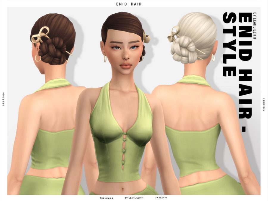 Enid Bun With French Pin Hairstyle